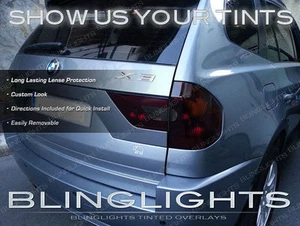 BMW X3 e83 f25 Tinted Tail Lights Smoked Lamp Overlays Kit Vinyl Protection Film - Picture 1 of 9