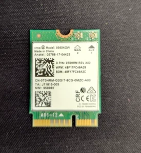 Intel 9560NGW AC9560 Wireless WLAN WiFi Card 802.11ac NGFF 2.4G/5G Bluetooth 5.0 - Picture 1 of 2