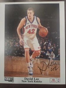 DAVID LEE New York Knicks Signed Action Photograph NBA 8x10 - Picture 1 of 2