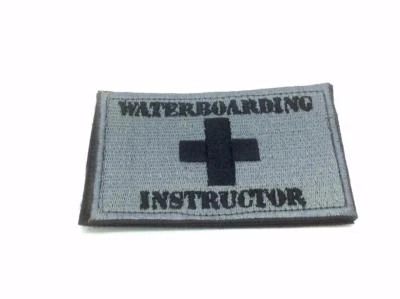 PATCH NATION Waterboarding Instructor Gestickte Airsoft Klettverschluss-Flecken