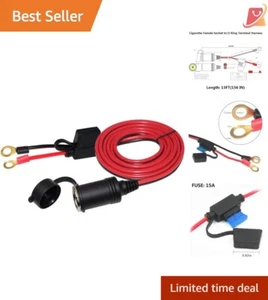 13FT Copper 12V Cigarette Lighter Socket Extension Cord Car Battery Adapter - Picture 1 of 11