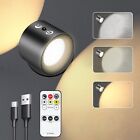 Dimmbar LED Wandleuchten mit Akku 360 Drehbarer Touch Wandlampe Treppenhaus