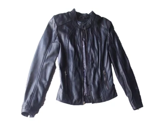 Chaqueta de cuero negro para mujer Guess talla X pequeña - Imagen 1 de 12