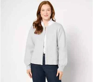 Studio Park x Amy Stran Pearl Embellished Cardigan Heather Grey M A668770 - Picture 1 of 1