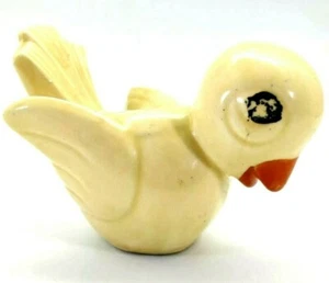 Estatuilla de pico naranja pájaro crema vintage jardinera suculenta OOK - Imagen 1 de 12