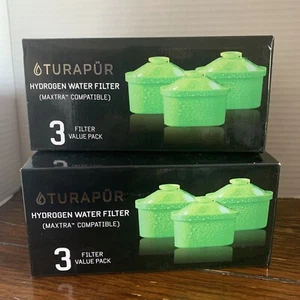 (2)Turapur Hydrogen Water Filter 3-Pack Maxtra Compatible New SEALED In Open Box - Picture 1 of 1