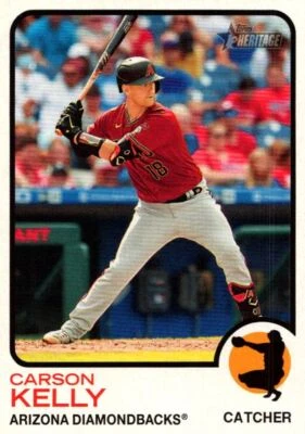 2022 Topps Heritage Carson Kelly Arizona Diamondbacks #109 - Image 1 of 2