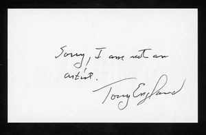 Anthony England NASA Space Shuttle Astronaut Signed 3x5 Index Card E27997 - Picture 1 of 1