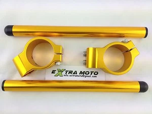 Kit semimanubri racing 50mm ergal CNC ALLUMINIO colore ORO - Foto 1 di 1
