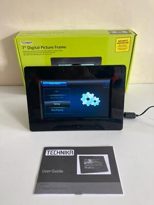 TECHNIKA TPFA 70 7" Digital Picture Widescreen Photo Frame Black With Box - Image 1 of 4