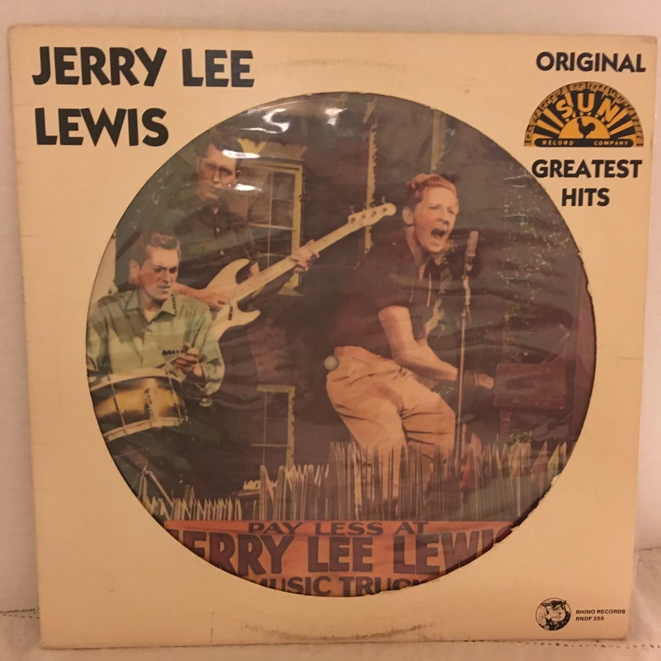JERRY  LEE  LEWIS          LP     ORIGINAL SUN GREATEST HITS  ( PICTURE DISC ) - Image 1 of 2