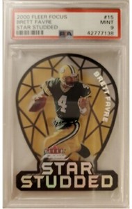 2000 Fleer Focus Brett Favre STAR STUDDED PSA 9 card
