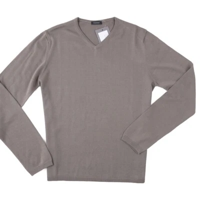 Suéter Cruciani Taupe Beige-Verde Tejido Suave Algodón Cuello en V XS (Eu 46) Nuevo con Etiquetas Foto 1 de 4