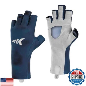 KastKing Ultimate Angler Fingerless SPF Sun Gloves, UPF50+ Sun Protection Fis - Picture 1 of 5