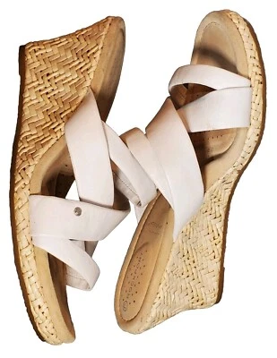 ROCKPORT Espadrille Wedge Womens 9M Sandals Shoes K51996 Adiprene Leather Upper - Image 1 of 4