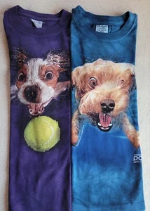 Underwater Dogs Kids Med T-Shirts NH Gift Shop Tiedye Tye dye Unisex Blue Purple - Picture 1 of 11