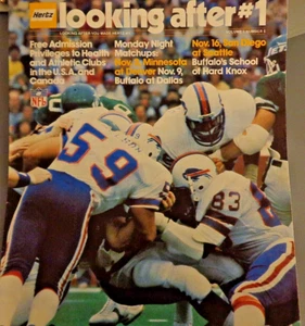 BUFFALO BILLS 1981 MNF HERTZ PROGRAM WITH OJ AD - Picture 1 of 9