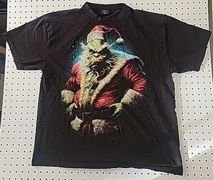 SPIRAL DIRECT Grinch Babbo Natale BAD SANTA Bah Humbug T-Shirt Uomo 3XL Gotico Natale... - Foto 1 di 8