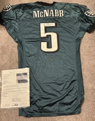 Футболка Донована Макнабба из Philadelphia Eagles с автографом команды 2001 года выпуска JSA - Изображение 1 из 4