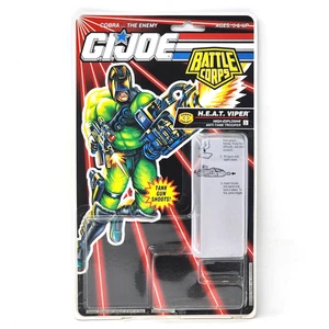 G.I. Joe Battle Corps H.E.A.T. Heat Viper Bubble & UNCUT scheda file retro vintage - Foto 1 di 13