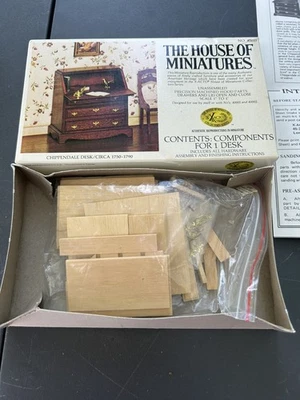 The House Of Miniatures - Chippendale Desk Kit Circa 1750-1790  #40017 New - Image 1 of 3