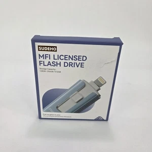 Sudeho MFi Certificato 256 GB 4-in-1 Lightning USB USB-C Flash Drive Archiviazione  - Foto 1 di 8