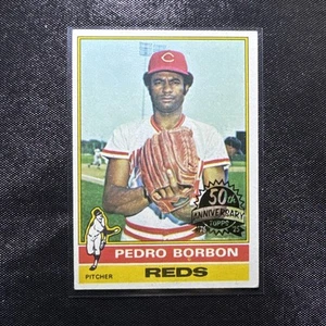 2025 Topps Heritage #77 Pedro Bourbon 50th Anniversary Original SP Reds - Picture 1 of 2