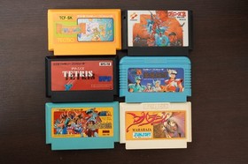6X Famicom LOT Tetris Goonies 2 Saint Seiya Ougun Densetsu Maharaja NES TESTED