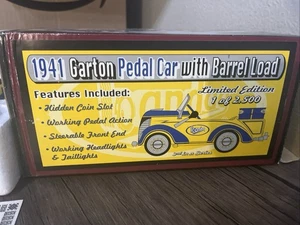 Bandag 1941 Garton Pedal Car with Barrel Load Bank Collectible ~ #2145 of 2500 - Picture 1 of 7