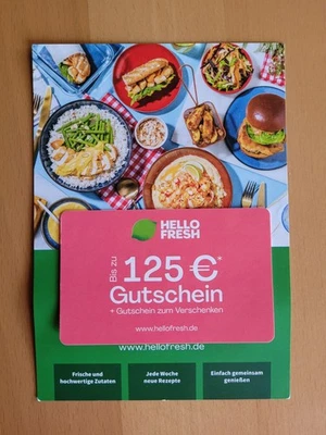 HELLO FRESH @ Kochboxen @ bis zu 125.- Gutschein @ Geschenkkarte - Bild 1 von 3