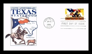 DR JIM STAMPS US COVER TEXAS STATEHOOD 150TH ANNIVERSARY FDC SCOTT 2968 - Picture 1 of 2