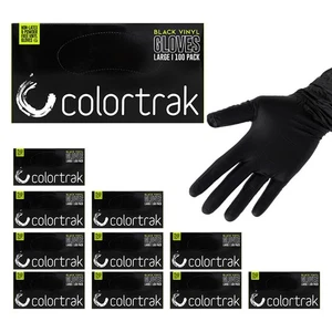 Colortrak Disposable Vinyl Gloves, Single-Use, Latex-Free, Powder-Free, Ambid... - Picture 1 of 9