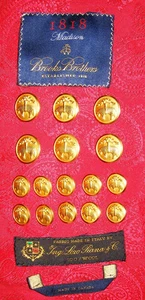 BROOKS BROTHERS SHEEP GOLDEN FLEECE WATERBURY DB BLAZER REPLACEMENT BUTTON SET - Picture 1 of 22