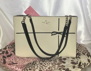 Kate Spade Neu mit Etikett kleine Phoebe genarbtes Leder Beuteltasche/Schultertasche zementfarben/schwarz - Bild 1 von 10