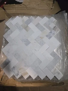 Minute Mosaix Pietra Naturale Spina di Pesce Mosaico Foglio Pavimento e Parete Piastrella Daltile - Foto 1 di 2