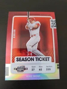 Mike Trout 2021 Panini Contenders Optic Baseball Card Red Ticket MLB Angels - Bild 1 von 2