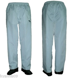 BOWLING TROUSERS CROWN GREEN UNISEX WHITE WATER PROOF S M L XL 2XL - Picture 1 of 3