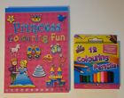 Colouring Book A5 Faries Princesses Colouring Fun and 12 Half Sized Pencils