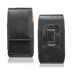 For iPhone 15 14 13 12 11 Pro 7+ 8+ Max XR XS Leather Belt Clip Case Holster - Picture 1 of 6