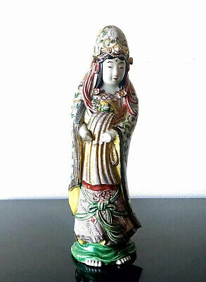 Beautiful Old Japanese Kutani Figure Of GUANYIN, Meiji Period • 90.60£