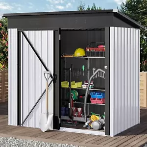 Outdoor Storage Shed 5x3FT Heavy Duty Metal Tool Sheds Storage House Lockable - Picture 1 of 7