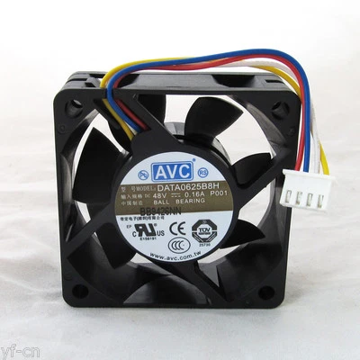 5x AVC DC Cooling Fan DATA0625B8H 60x60x25mm 60mm 6025 48V 0.16A 4pin Connector - Image 1 of 4