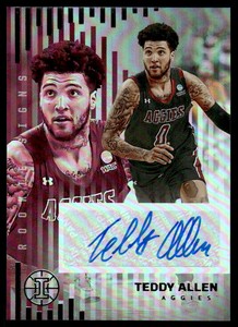 Teddy Allen 2022-23 Panini Chronicles Draft Picks Illusions Rookie Signs Auto