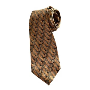 GUY LAROCHE gold tone mens silk tie - Picture 1 of 2