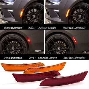 Diode Dynamics LED Sidemarkers for 2016-2021 Chevrolet Camaro Amber Red Side Set - Picture 1 of 12