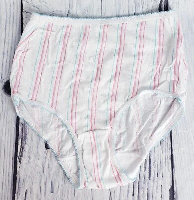De Colección Para Mujer De Colección Cintura Alta Panty Ropa Interior Calzoncillo Multicolor Rayas Talla 6 Foto 1 de 4