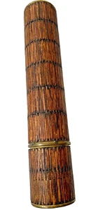 Kaleidoskop gebranntes Streichholz Stab Holz Handarbeit Volkskunst ungewöhnliches Unikat - Bild 1 von 12