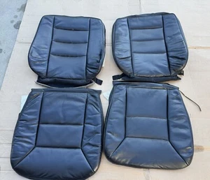 Mercedes-Benz W126 1989-91 Black LEATHER Front Seat Covers OEM EXCELLENT 560SEL - Picture 1 of 8