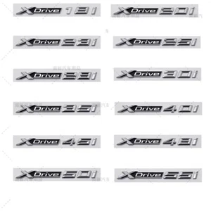 Chrome Silver Emblems for XDrive 18i 20i 23i 25i 28i 30i 35i 40i 45i 48i 50i 55i - Picture 1 of 11