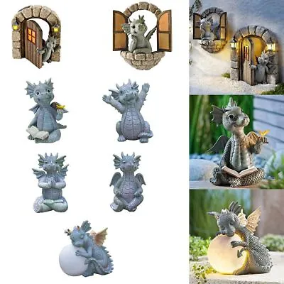 Pendant Garden Cute Decorating Crafts Dragon Climbing Window Ornaments • 12.22£
